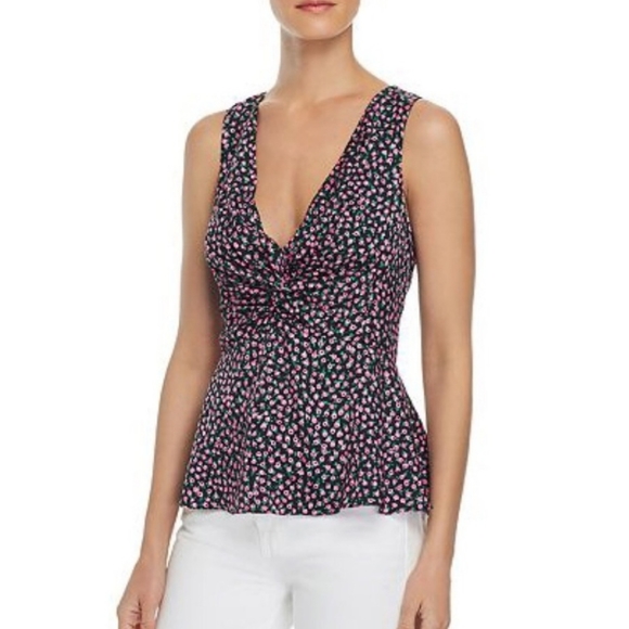 Rebecca Taylor Tops - REBECCA TAYLOR Floral Wild Rose Silk Tank Top